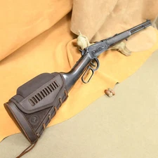 Leather Rifle Buttstock Cover Suede Shotgun Cheek Rest for 12GA.22LR.308.30-30