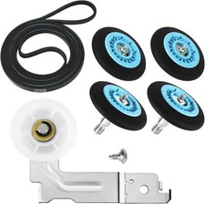 Samsung DV40J3000EW/A2 DV40J3000GW/A2 DV410AEW/XAA Dryer Roller Belt Repair Kit