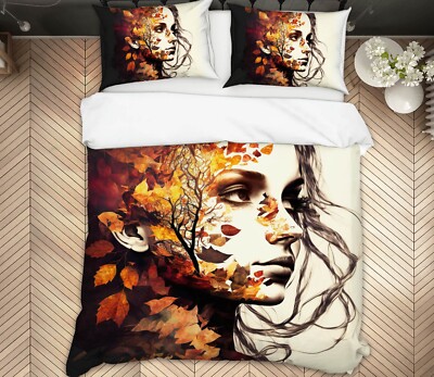 3D Autumn Beauty A3341 Bed Pillowcases Quilt Duvet Cover Set Queen King Vera 23