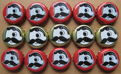 15 NATIONAL BOHEMEIUM RED & GOLD NATTY BOH MR BOH BALTIMORE MD BEER BOTTLE CAPS
