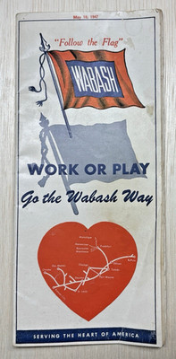 VINTAGE ZUGFAHRPLAN: 1947 WABASH RAILROAD - Chicago