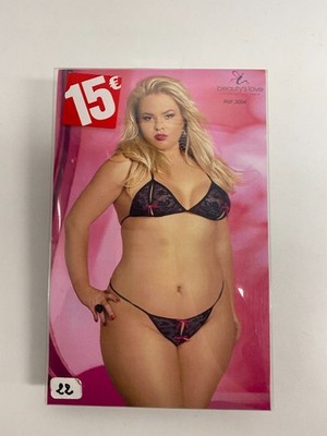 Dessous Set Beauty S Love Schwarz Sexy Spitze 2 Teile XXL Neu