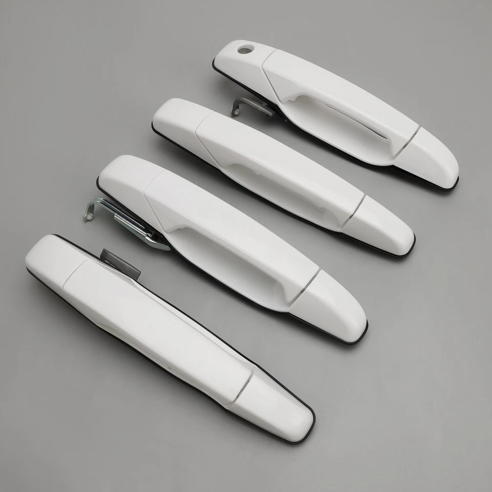 Juego de 4 manijas de puerta delantera y trasera Olympic White para Silverado Sierra 07-13 Foto 3 de 4