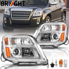 2pcs For 2010-2015 Gmc Terrain Halogen Factory Style Headlights W Bulbs 10-15