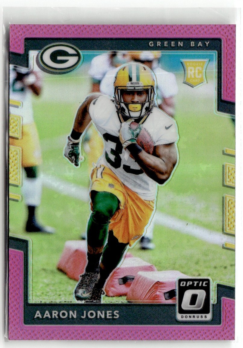 2017 Donruss Optic Pink Prizm Aaron Jones RC #135