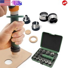 Hole Punch Tool Set for Leather Craft Plastic Rubber Sheet Making Gasket Washers