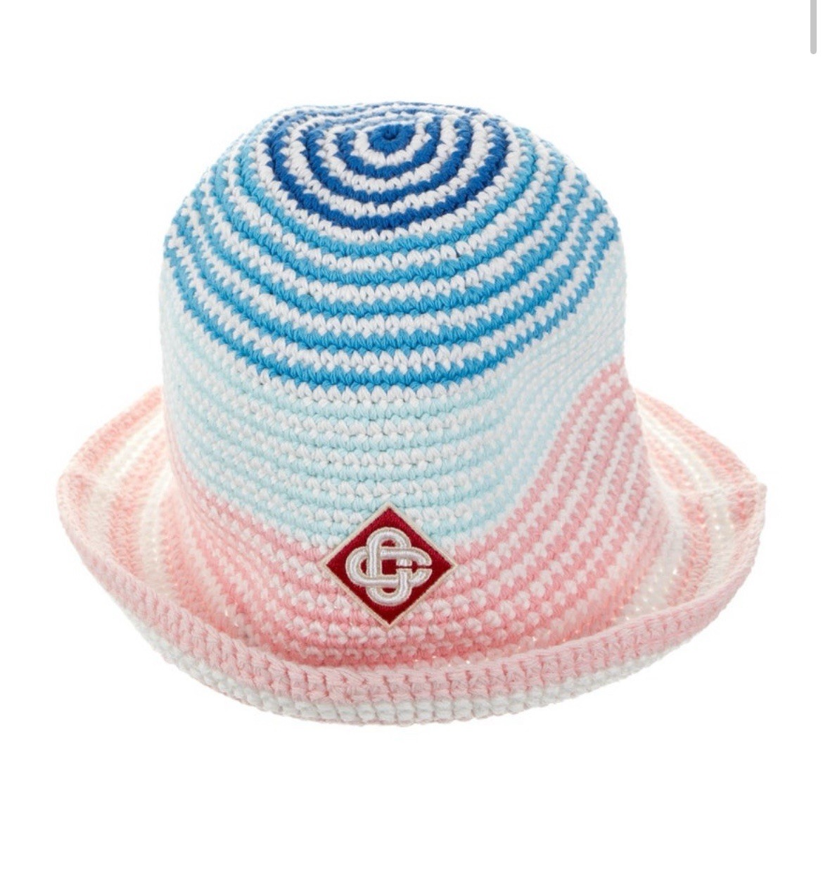 New Authentic CASABLANCA $490 Cotton Multi Logo Crotchet Hat One Size Beach Men