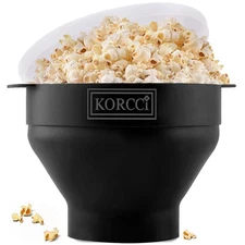 The Original Korcci Microwaveable Silicone Popcorn Popper, BPA Free Microwave...