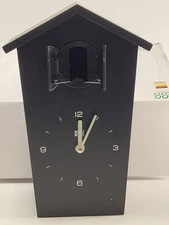 KOOKOO Bird House Black 12 Types Of Bird Songs Tell The Time Pendulum Clock