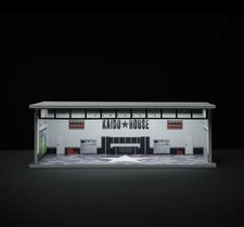 Diorama 1/64 Car Garage Model LED Lighting Parking Lot Scene Display Kaido House
