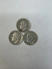 (3) 1950’s Roosevelt Dime Silver Lot