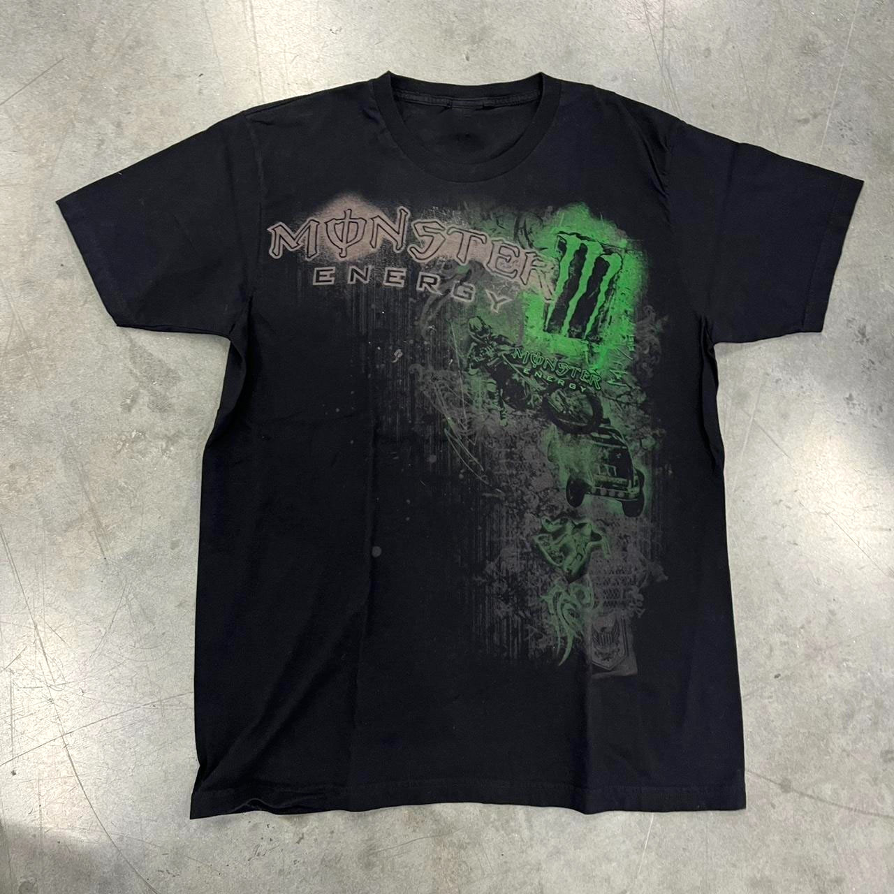 Vintage MONSTER Energy Y2K T-Shirt Racing Promo Graphic Tee S-5XL