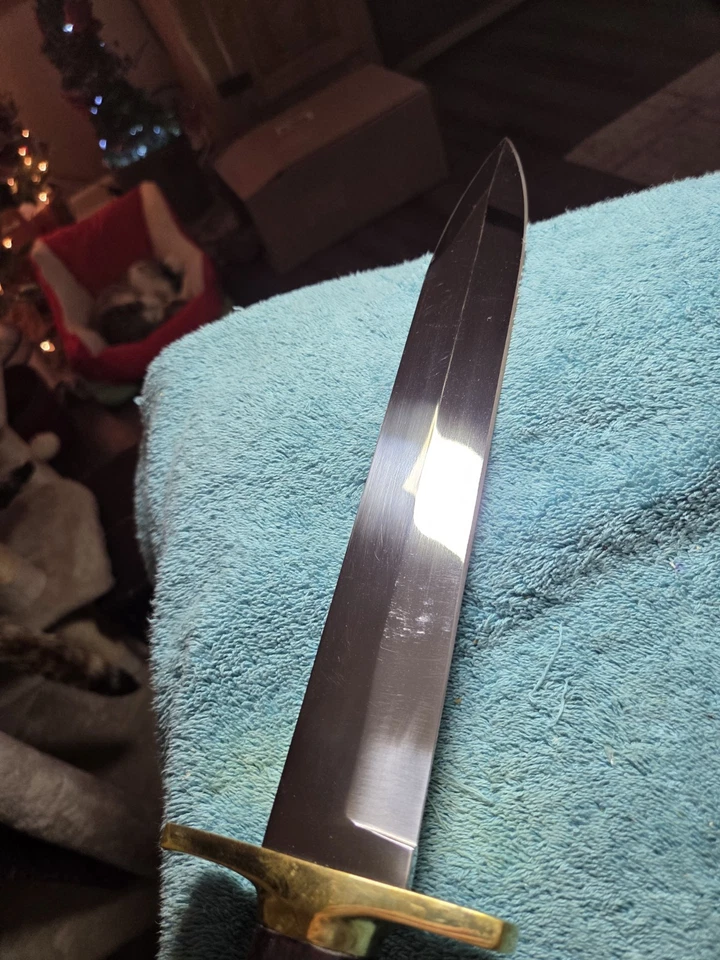 Cold Steel 1849 Riflemans Fixed Knife 12" 1085HC Full Tang Blade Rosewood Handle - Image 4 of 4