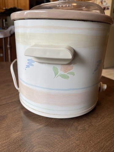 VTG Rival 3.5 Qt Crock Pot Slow Cooker Model 3100/2 Floral - TESTED & WORKS - Picture 2 of 8