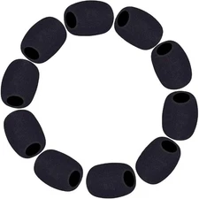 Lavalier Microphone Windscreen Foam Covers for Headset Mic Noise Reduction Black
