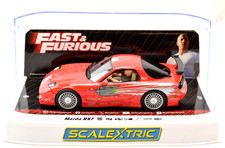 Scalextric Fast  Furious Mazda RX7 DPR W/ Lights 1/32 Scale Slot Car C4592