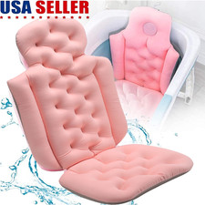 Bathtub Pillow Full Body, Luxury Bath Cushion for Tub with 160 Suction Cups, Bat