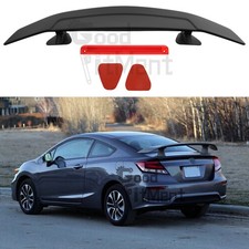 For Honda Civic Coupe 46 Car Rear Trunk Spoiler Wing Lip Gt Style Matte Black