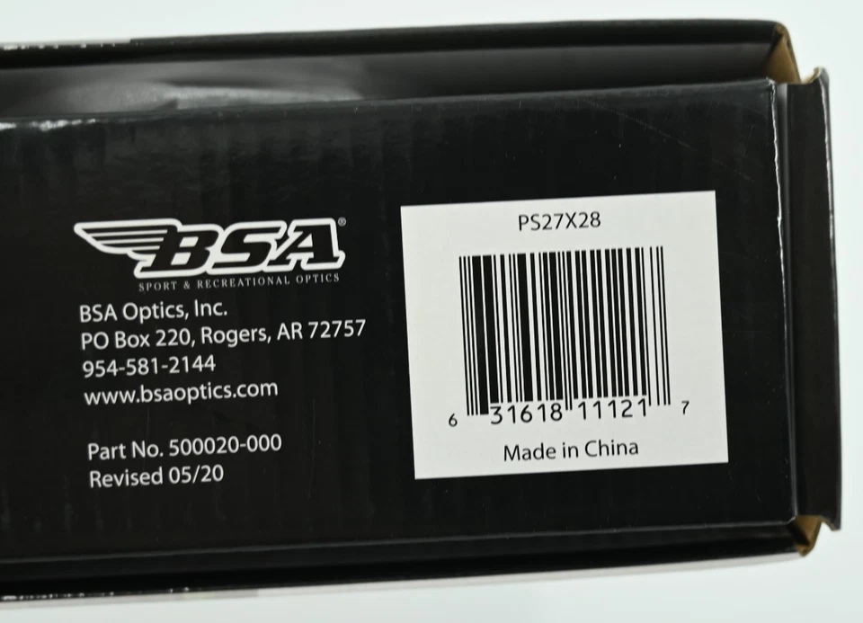 Mira para pistola retícula dúplex BSA Optics Edge 2-7x28 mm negro mate - PS27X28 Foto 3 de 4
