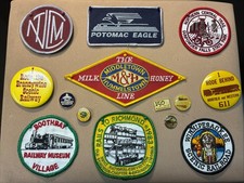 Lot of 7 Railroad Pins and 7 Patches Norfolk and Western etc.