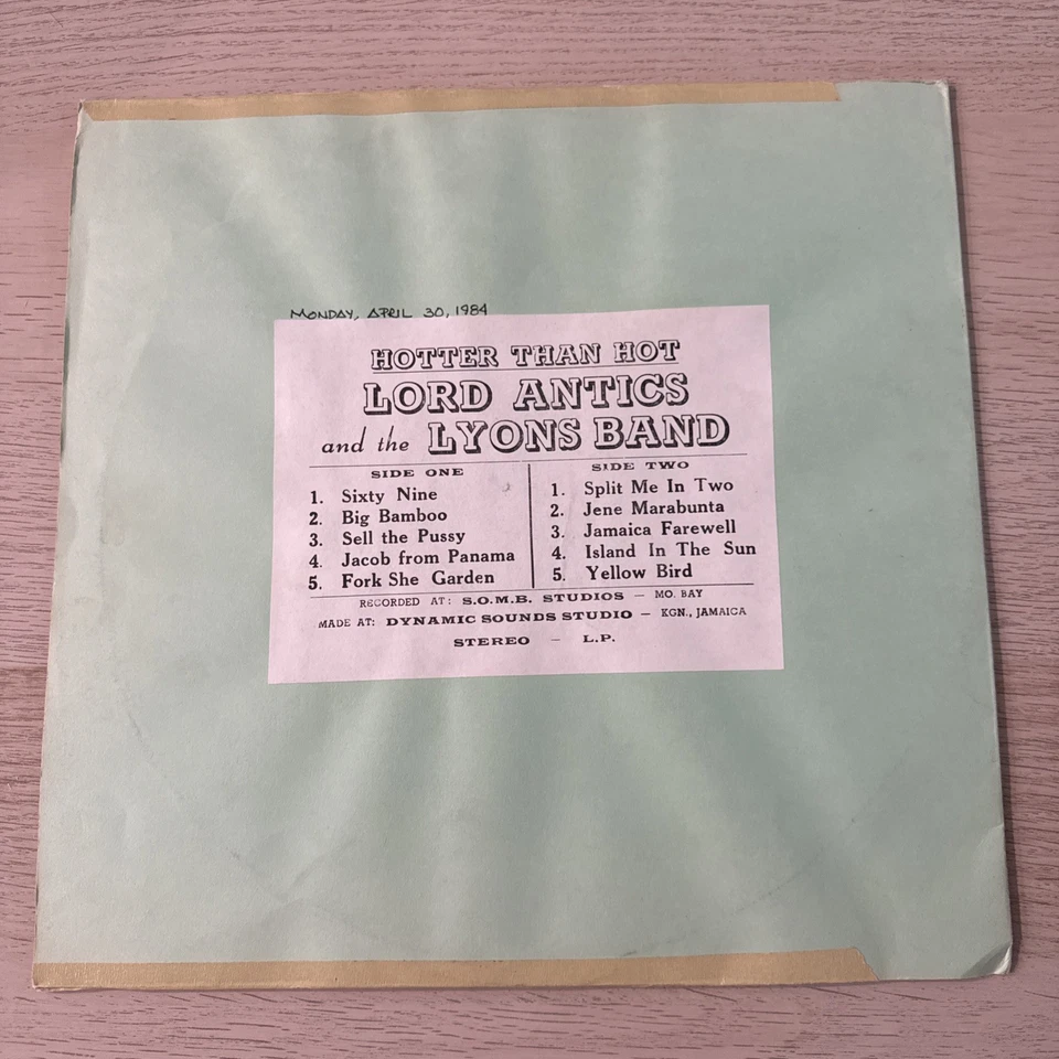 LORD ANTICS & THE LYONS BAND - Hotter Than Hot Reggae Calypso Vinyl RARE VG+ - Image 2 of 4