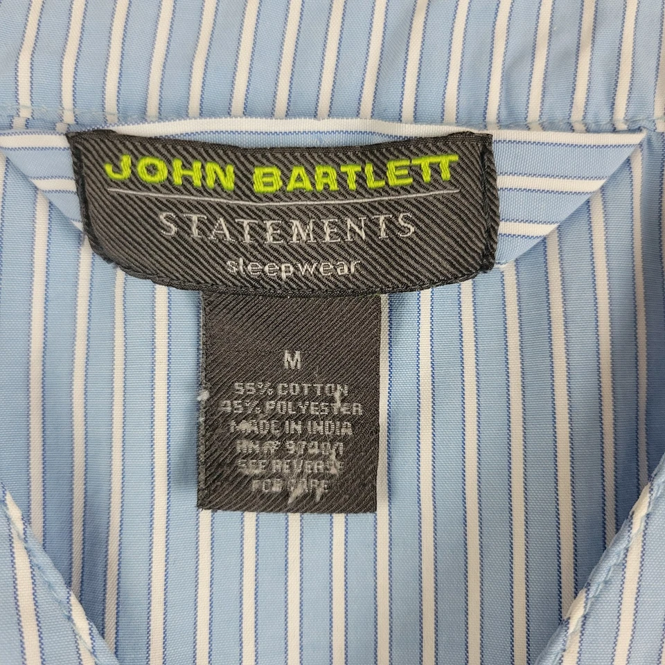 John Bartlett шорты пижама комплект мужской средний легкий короткий рукав синяя полоса - Изображение 2 из 4