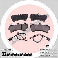 Zimmermann Bremsbelagsatz, Scheibenbremse Vorderachse U.A. FüR Audi, Porsche, VW