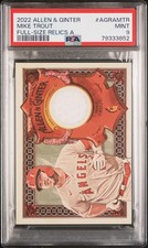 2022 TOPPS ALLEN & GINTER FULL-SIZE RELICS A #AGRAMTR MIKE TROUT PSA 9
