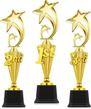 3 Pcs 3Rd 2Nd 1St Place Trophy First Place Plastic Trophy Award for Sports Tourn