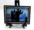 1932 Sweet Adeline Reverse Glass silhouette Barber Shop Singers Artwork Picture — photo 1