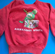 VTG Kermit The Frog ARKANSAS State Kids Medium Sweatshirt Champion