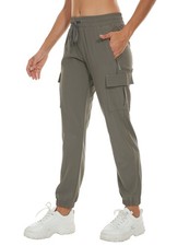 Women's Hiking Pants Lightweight Cargo Quick Dry Joggers WaterResistant Pockets