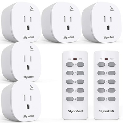Syantek Remote Control Outlet Wireless Light Switch for Household Appliances, Ex