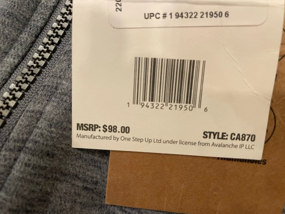 Avalanche Hoodie Gray Full Zip Zip Pockets Thumbholes Soft Womens Small NWT Blue - Image 4 of 4