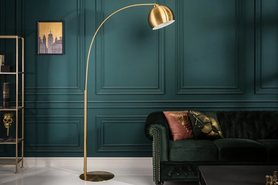 Verstellbare Bogenlampe LOUNGE DEAL 205cm gold eleganrte Stehlampe Standleuchte - Bild 3 von 4