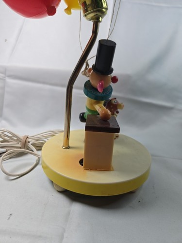70's Dolly Toy Clown Balloon Vendor Nursery Lamp with Nightlight W/ BOX (TESTED) - Picture 8 of 13