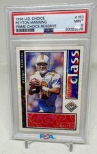 1998 UPPER DECK PRIME CHOICE RESERVE ROOKIE PEYTON MANNING SP /100 PSA 9