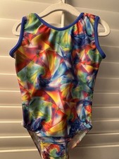 LIZATARDS leotard GYMNASTICS DANCE BALLET CM child medium KALEIDOSCOPE rainbow