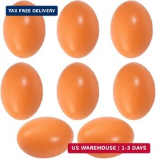 8 PCS Wooden Fake Dummy Nest Eggs - Agricultural Tools for Chicken Coop Nesting,