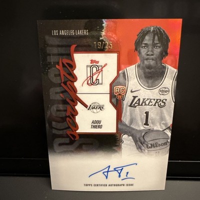 2025 Topps Signature Class SCRIPTS Adou Thiero RC /25 On Card Auto Lakers SSP