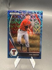 2021 Panini Prizm Draft Picks - Dru Baker #PDP130 Blue Velocity Prizm (RC)