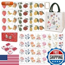 Gueiddi 65Pcs Vita Mahjong Tile Set - Cottagecore Flower Fruit