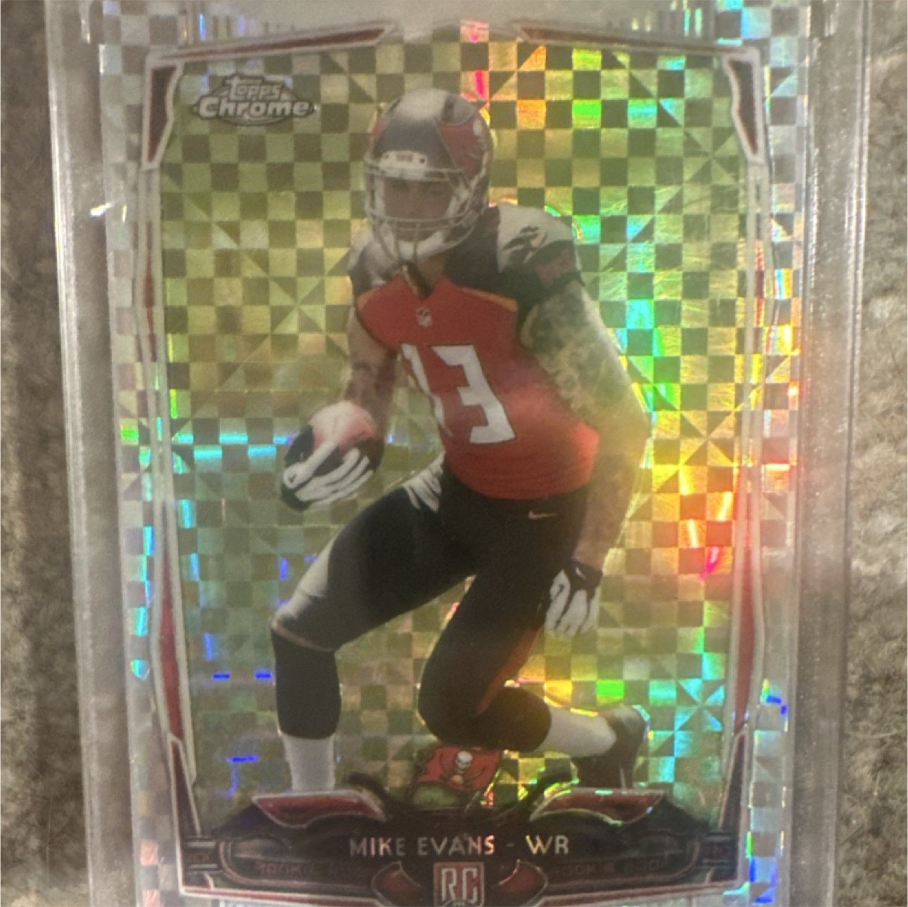 2014 Topps Chrome Mike Evans #185 X-Fractor Rookie Buccaneers NFL