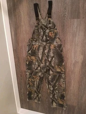 Carhartt Camo Bib Overalls Mens 36X30 Quilt Lined R43 Double Knee Realtree USA