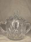 Vintage Anchor Hocking Glass Sugar Bowl WITH LID