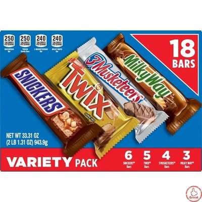 #ad Snickers Twix Milky Way amp; More Full Size Chocolate Candy Bar Assortment 18ct $22.32