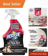 Powerful 32oz Ultra Pet Carpet Cleaner   Removes Stains  Keeps Home Fresh