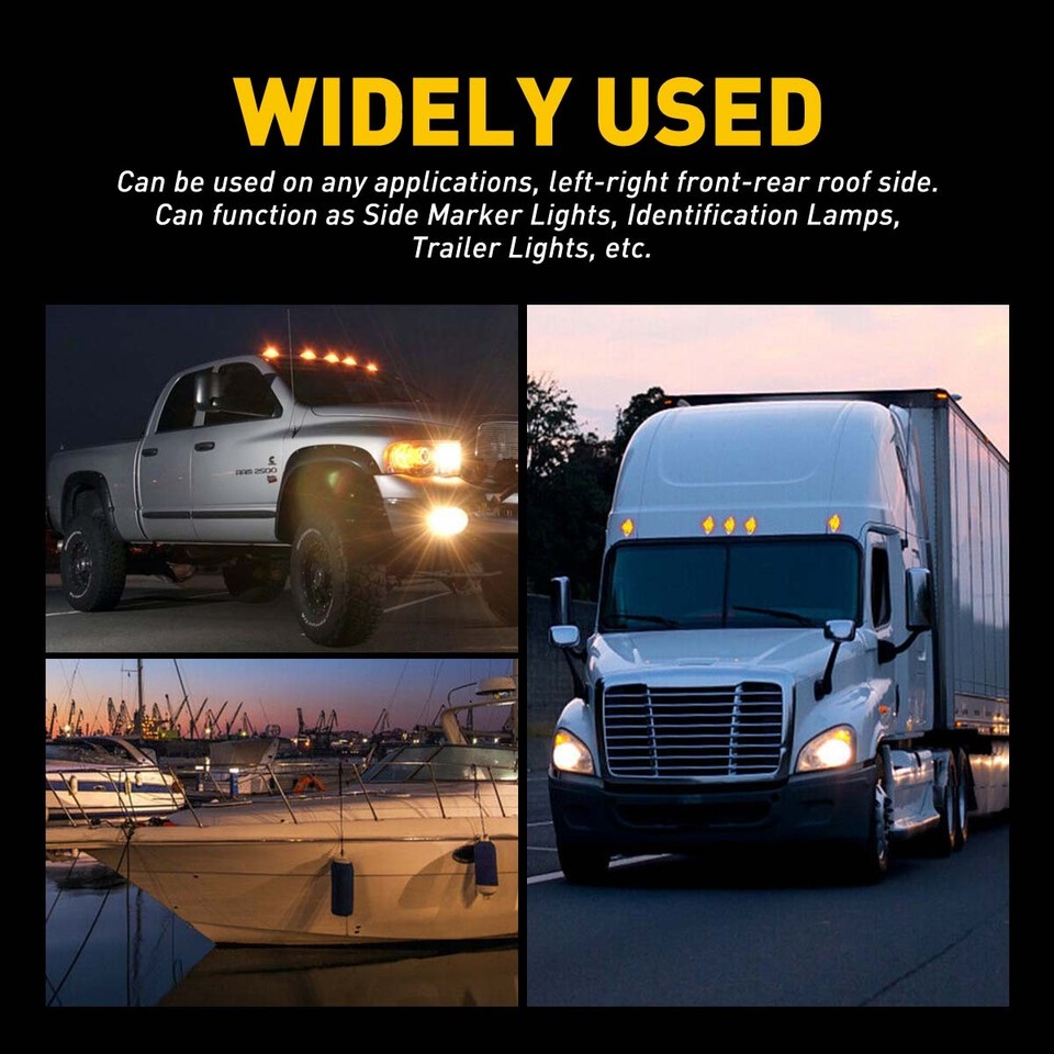 6" 21 LED Side Marker Clearance Turn Lights Trailer Truck Camper - Foto 11
