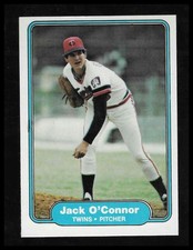 1982 Fleer #557 Jack O'Connor Minnesota Twins Rookie