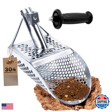 Ckg Sand Scoop For Metal Detecting Heavy Duty Sand Sifter Scoop Stainless Steel